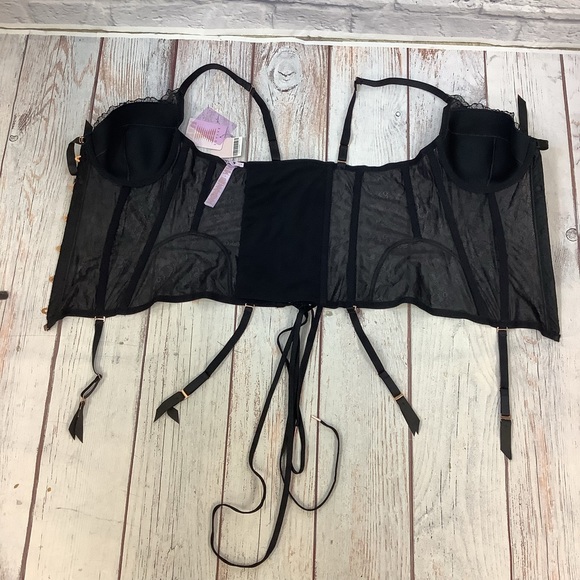 Savage x Fenty by Rihanna “Black Lace Up Corset” - Picture 12 of 16